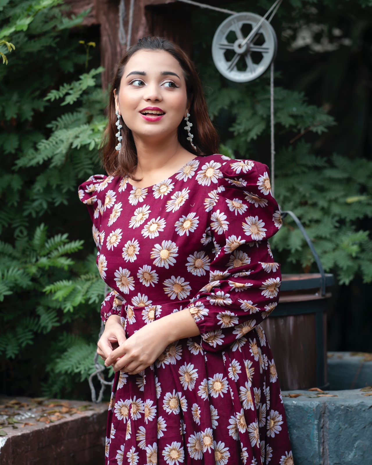 Dress with a distinct vintage flair.